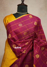 Beet pink - Hamsavalli – Soft Silk Elegance rudraksham mayil kattam body